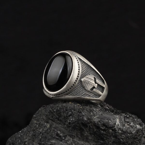 the gladiator ring sterling silver is a product of high class craftsmanship and intricate designing. it's solid structure makes it a perfect piece to use as an everyday jewelry to elevate your style. espada silver