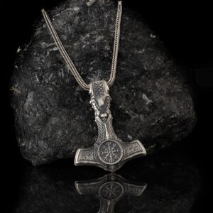 The Thor Hammer Necklace is a product of high class craftsmanship and intricate designing. It's solid structure makes it a perfect piece to use as an everyday jewelry to elevate your style.