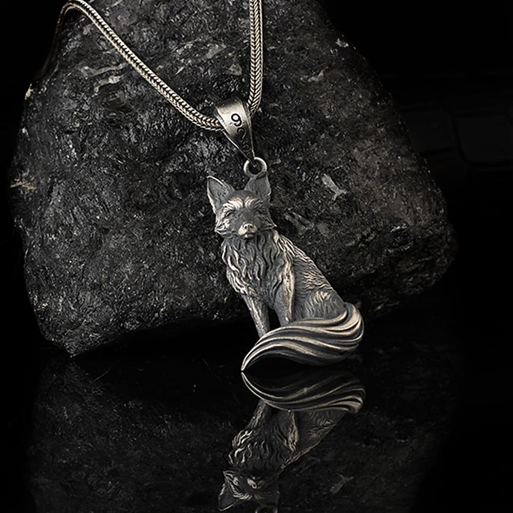 925 Sterling Silver Fox Necklace Heart Pendant Jewelry Gift for Women | eBay