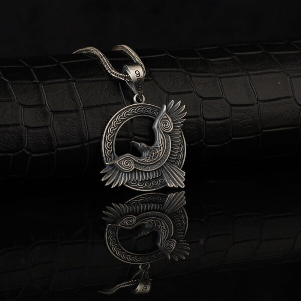 the celtic raven pendant is a product of high class craftsmanship and intricate designing. it's solid structure makes it a perfect piece to use as an everyday jewelry to elevate your style. espada silver