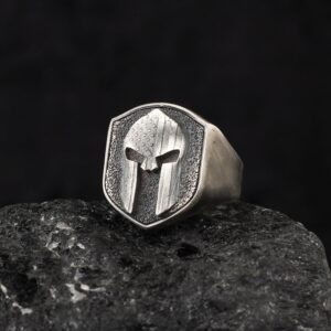 Spartan Helmet Ring Sterling Silver