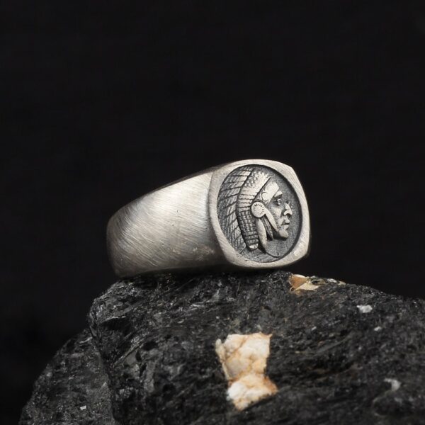 the native american signet ring is a product of high class craftsmanship and intricate designing. it's a perfect piece to use as an everyday jewelry to elevate your style. this exceptional ring is made to last and worthy of passing onto next generations.