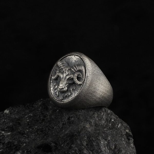 the ram signet ring is a product of high class craftsmanship and intricate designing. it's solid structure makes it a perfect piece to use as an everyday jewelry to elevate your style. espada silver