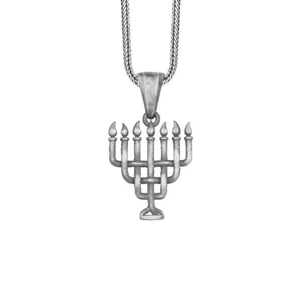 the silver menorah necklace is a product of high class craftsmanship and intricate designing. it's solid structure makes it a perfect piece to use as an everyday jewelry to elevate your style. espada silver