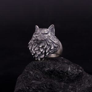 The Wolf Silver Ring is a product of high class craftsmanship and intricate designing. It's solid structure makes it a perfect piece to use as an everyday jewelry to elevate your style.