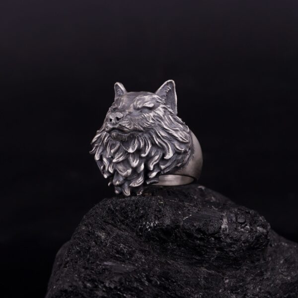 the wolf silver ring is a product of high class craftsmanship and intricate designing. it's solid structure makes it a perfect piece to use as an everyday jewelry to elevate your style.