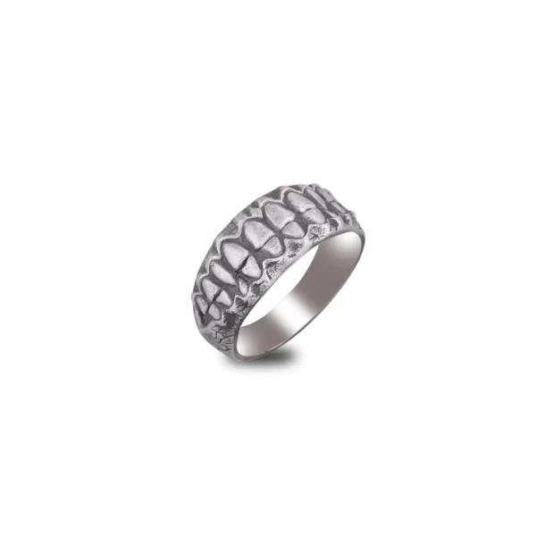 the sterling silver denture ring is a product of high class craftsmanship and intricate designing. it's solid structure makes it a perfect piece to use as an everyday jewelry to elevate your style. espada silver