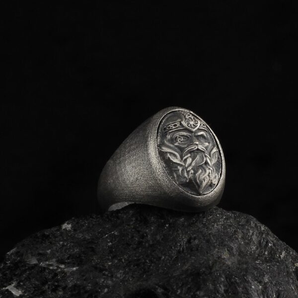 the odin ring sterling silver is a product of high class craftsmanship and intricate designing. it's solid structure makes it a perfect piece to use as an everyday jewelry to elevate your style. espada silver