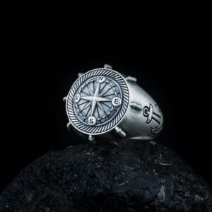 Mens Compass Ring Sterling Silver is a must have jewelry piece for sea lovers