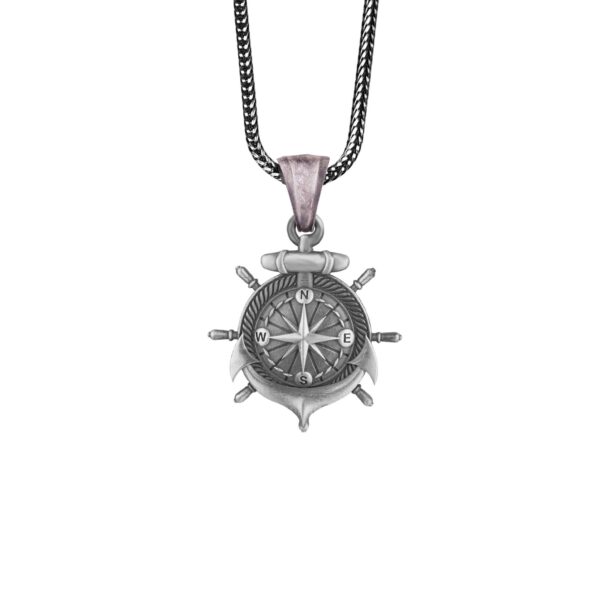 the compass necklace is a product of high class craftsmanship and intricate designing. it's solid structure makes it a perfect piece to use as an everyday jewelry to elevate your style. espada silver