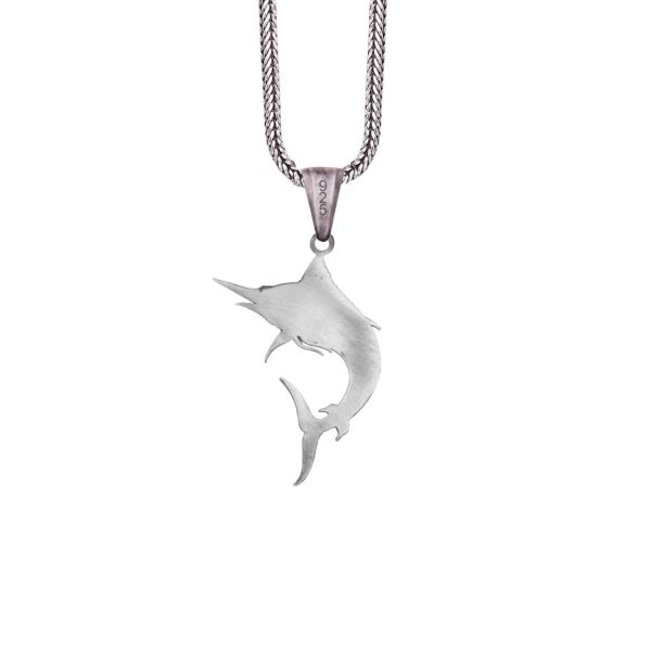 the swordfish necklace is a product of high class craftsmanship and intricate designing. it's solid structure makes it a perfect piece to use as an everyday jewelry to elevate your style. espada silver