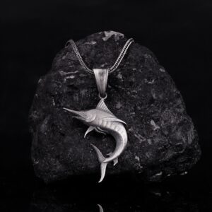 The Swordfish Necklace is a product of high class craftsmanship and intricate designing. It's solid structure makes it a perfect piece to use as an everyday jewelry to elevate your style.