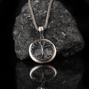 tree of life medallion is a round shaped sterling silver jewelry piece made for both men and women
