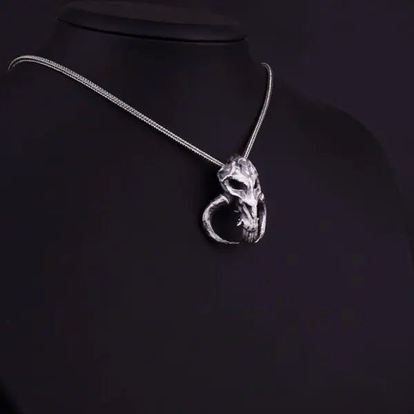 Predator Skull Necklace - Sterling Silver - espadasilver.com