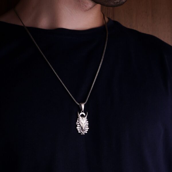 the anubis necklace sterling silver is a product of high class craftsmanship and intricate designing. it's solid structure makes it a perfect piece to use as an everyday jewelry to elevate your style. espada silver