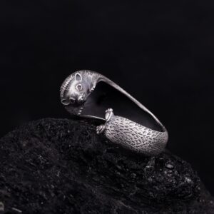 The Hedgehog Ring Sterling Silver is a product of high class craftsmanship and intricate designing. It's solid structure makes it a perfect piece to use as an everyday jewelry to elevate your style.