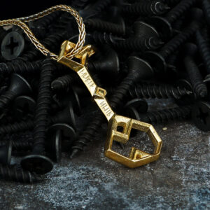 Gold Plated Key of Erebor Necklace