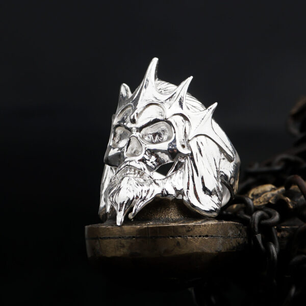 polished king of the dead army ring