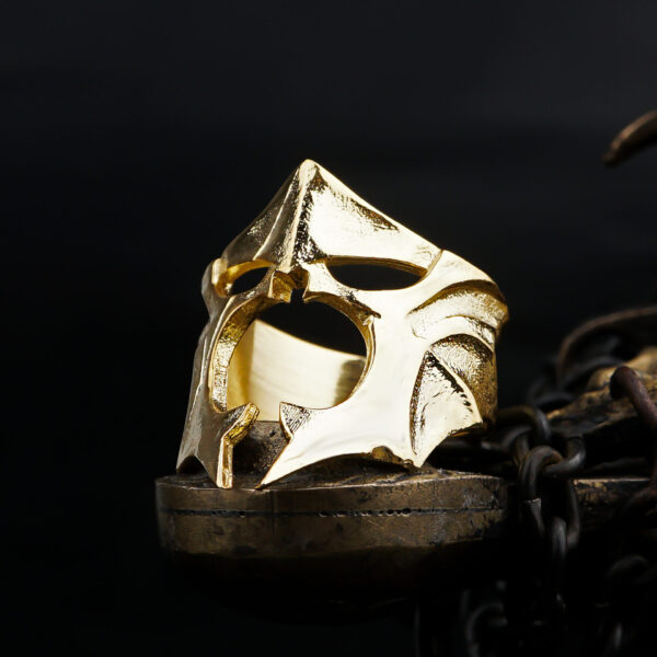 gold plated witch king of angmar ring sterling silver