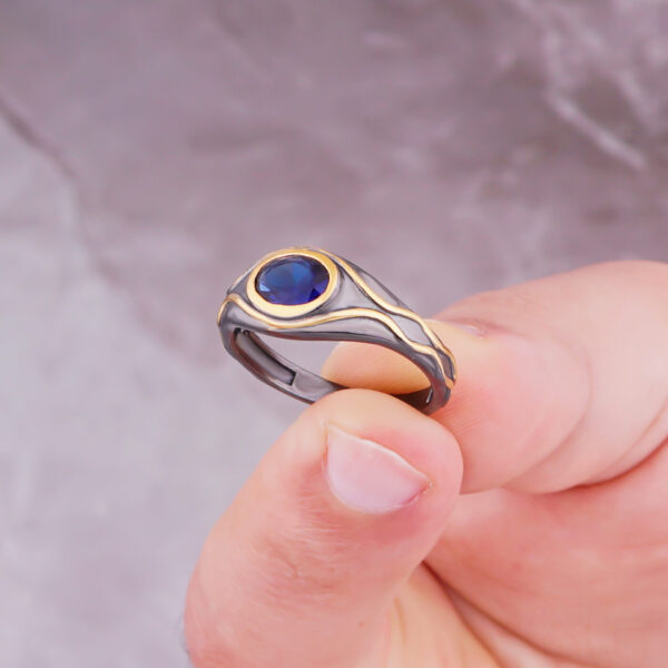 a man holding lord elrond ring